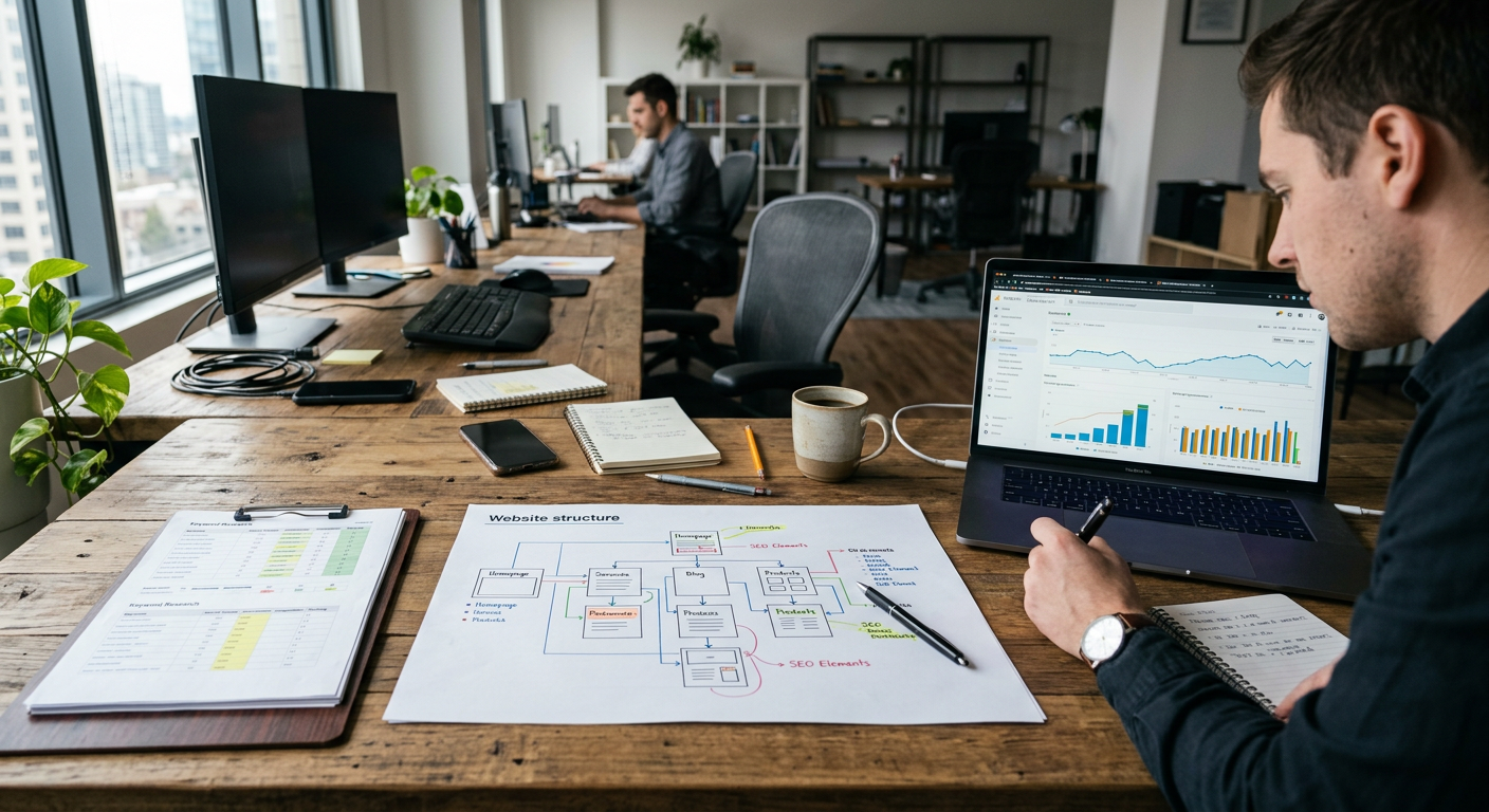 Optimisation SEO intégrée dès la création de site internet pour PME