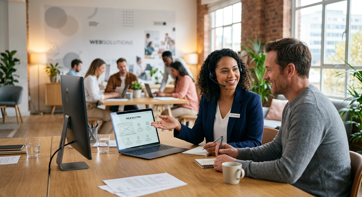Expert web répondant aux questions fréquentes sur les projets sur mesure