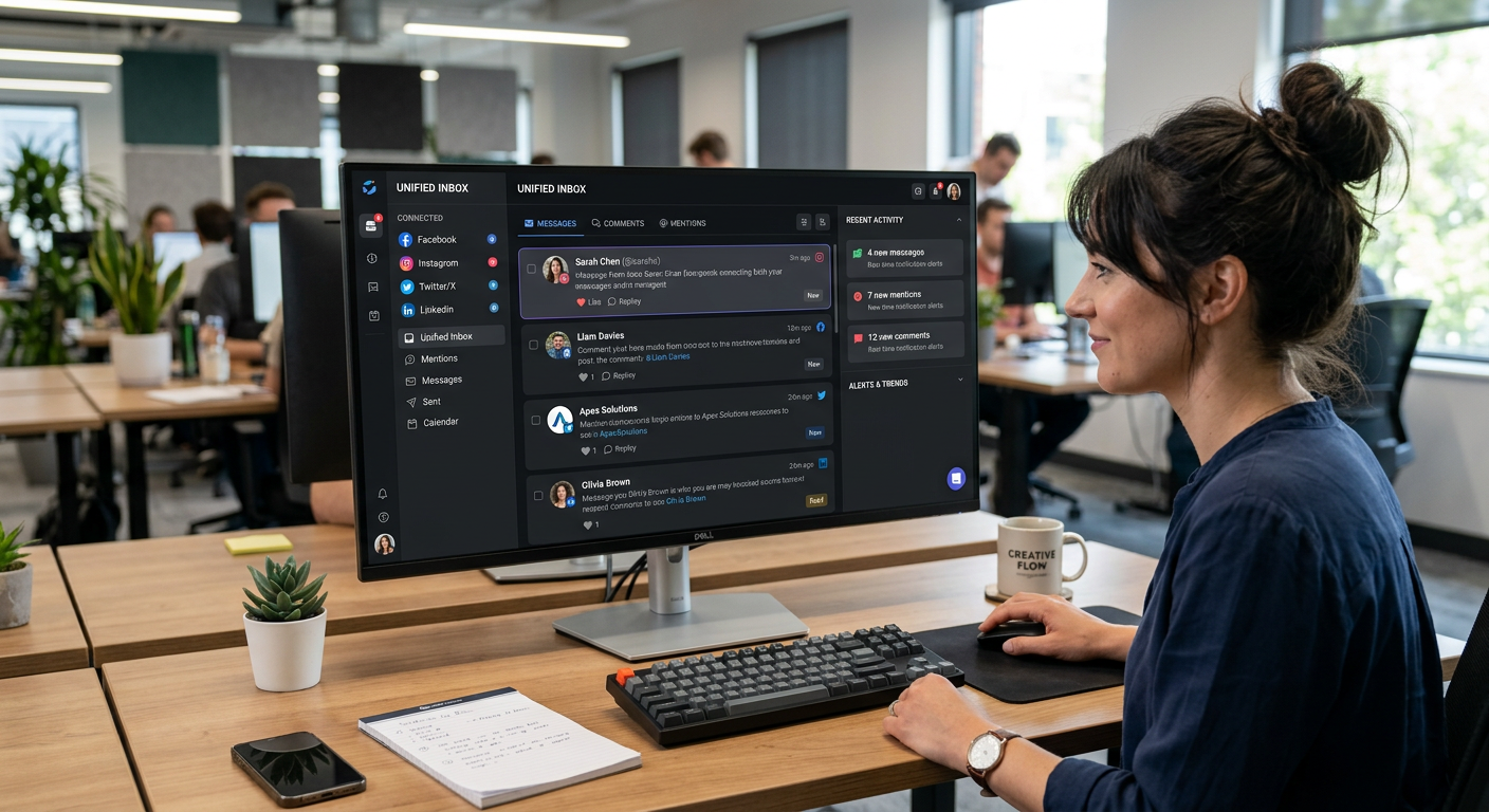 Tableau de bord de surveillance des interactions sur réseaux sociaux