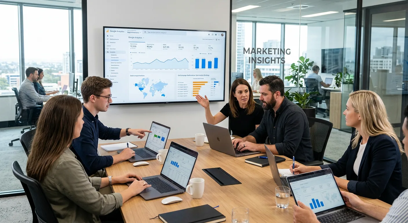 Équipe d'experts optimisant les campagnes Ads pour le ROI réel