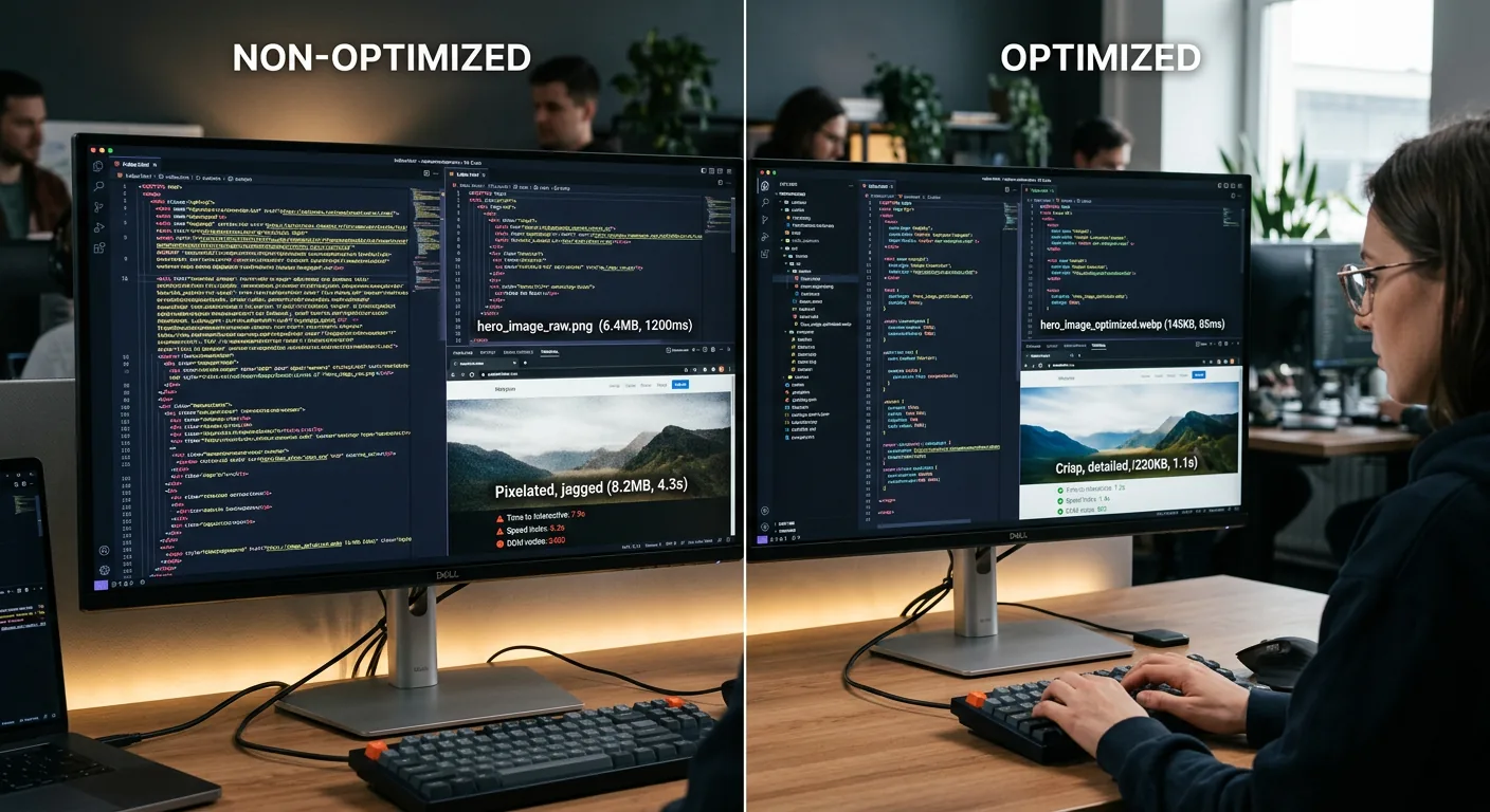 Comparaison technique des facteurs qui ralentissent une landing page